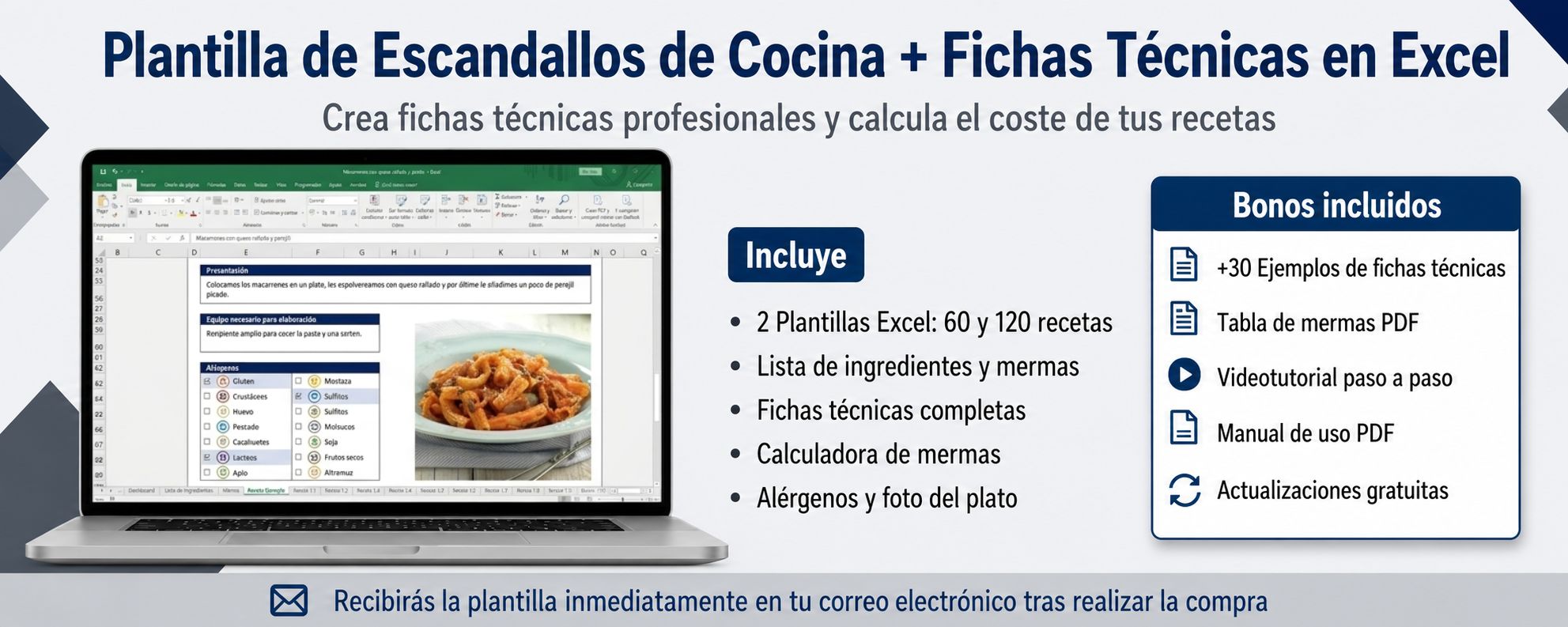 Descargar plantilla de escandallos de cocina