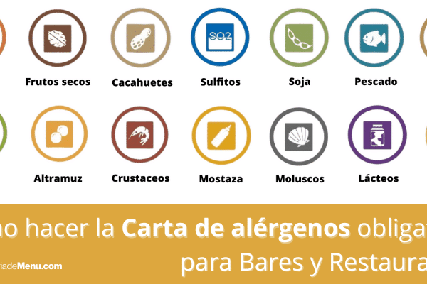 Cómo hacer la carta de alérgenos: Plantilla gratis para bares y restaurantes