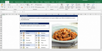 Plantilla de Escandallos de Cocina en Excel