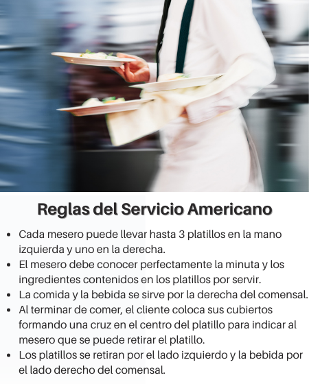 Servicio americano restaurante
