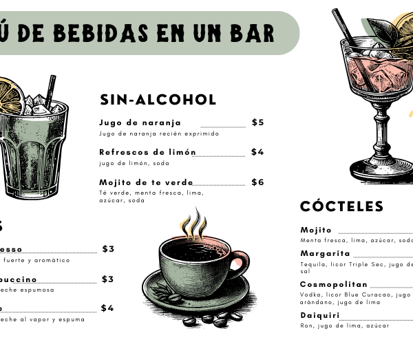 Calcular precio bebidas bar