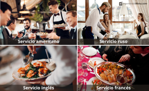 Tipos de servicios en un restaurante