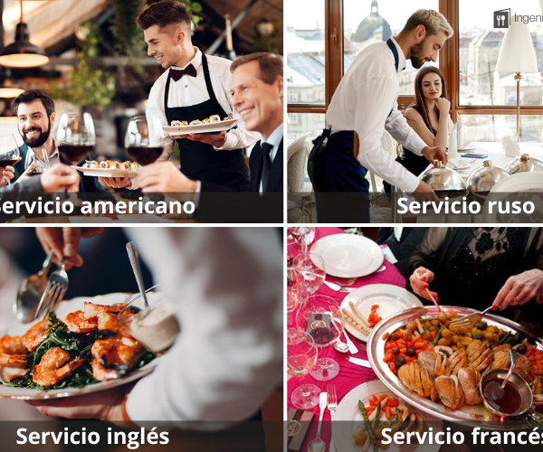 Tipos de servicios en un restaurante