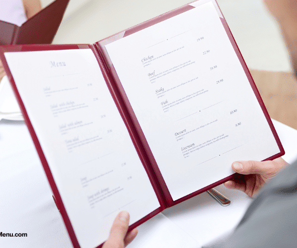 Secciones de un menu