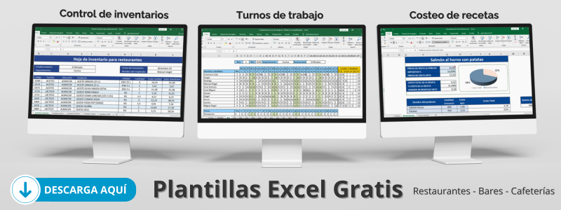 Plantillas Excel gratis Restaurantes class=