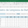 Plantilla registro limpieza baños excel