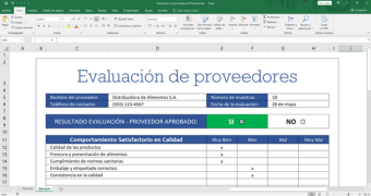 Plantillas para la gestion de proveedores
