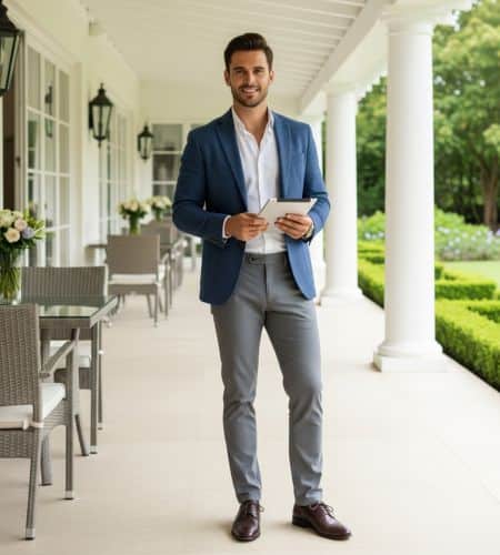 Indumentaria de un organizador de eventos