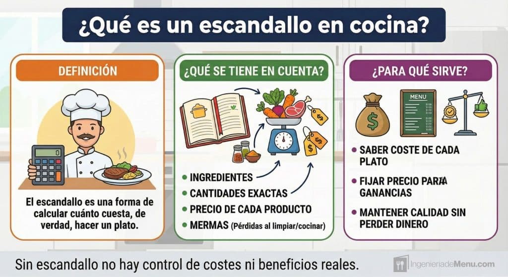 Infografía - Que es un escandallo en cocina