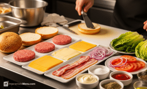 Receta estandarizada de una hamburguesa