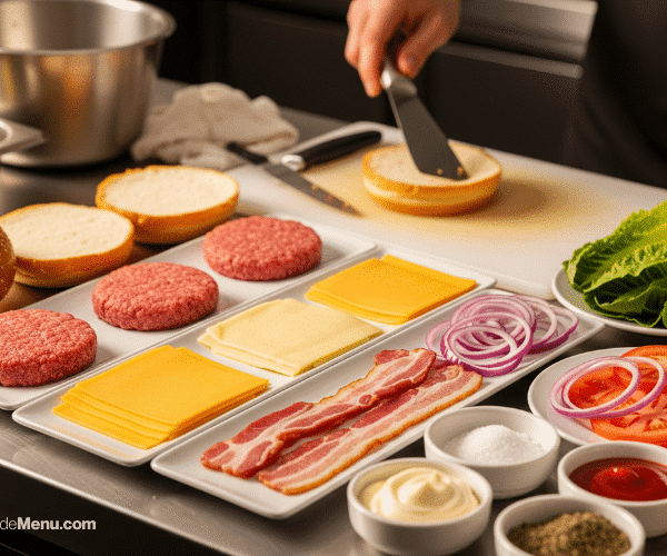 Receta estandarizada de una hamburguesa