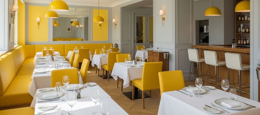 efectos del color amarillo en restaurantes según la teoría del color