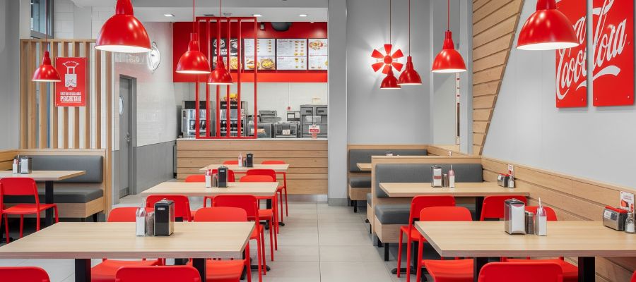 rojo en la psicología del color en restaurantes