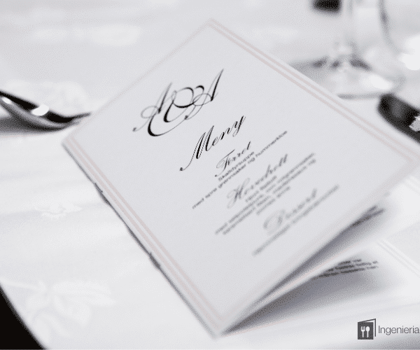 Diseño de menús para eventos