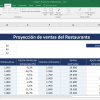 Proyeccion de ventas para un restaurante en Excel