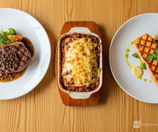 Recetas estándar de platos fuertes