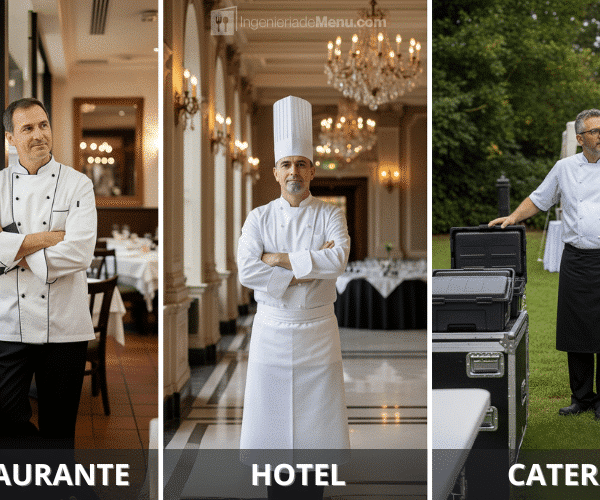 Diferencias entre chef de restaurante, hotel y catering