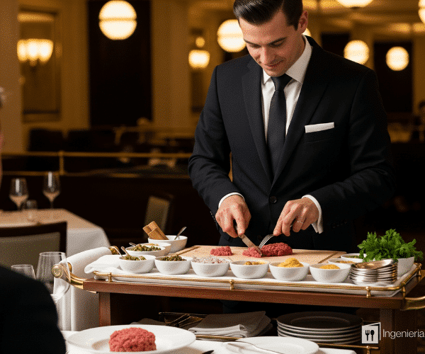 Elaboración de platos a la vista del cliente