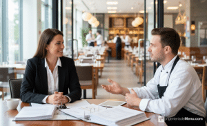 Funciones de recursos humanos en un restaurante