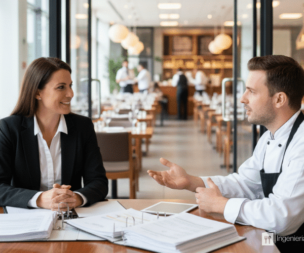 Funciones de recursos humanos en un restaurante