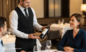 Servicio de bebidas en un restaurante