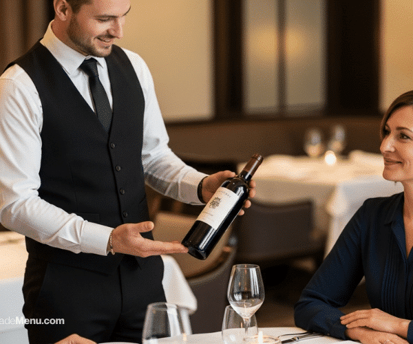 Servicio de bebidas en un restaurante