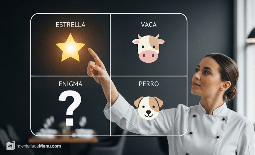Platos estrella, vaca, incógnita y perro