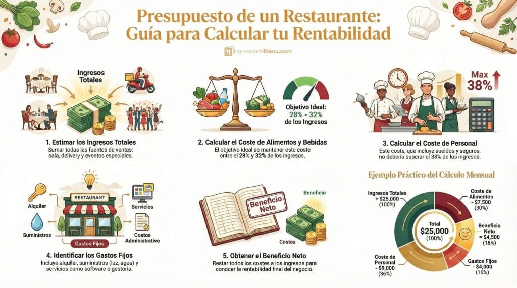 Guía para hacer el presupuesto de un restaurante