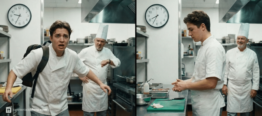 Llegar tarde a trabajar a un restaurante