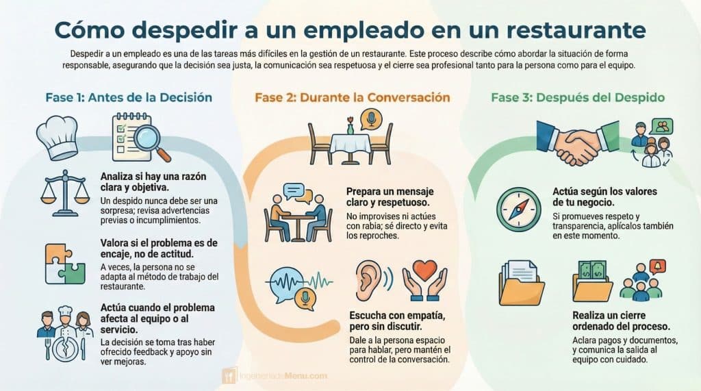 Cómo despedir a un empleado en un restaurante