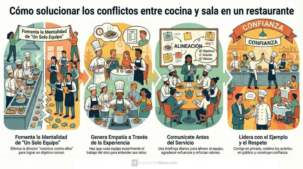 Cómo eliminar los conflictos entre cocina y sala