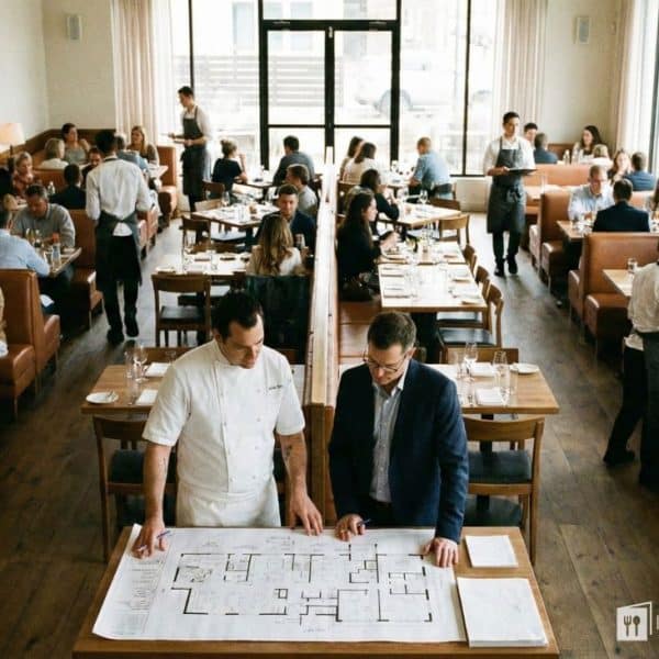 Distribución de las mesas en un restaurante