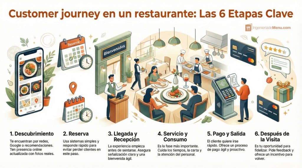 Ejemplos de Customer journey en restaurantes