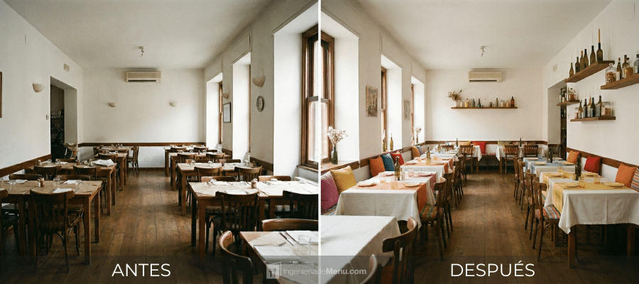 Reciclar objetos para renovar el restaurante