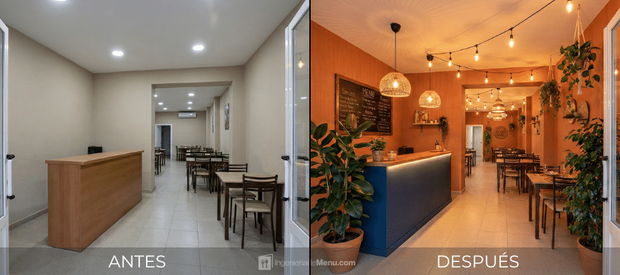 Renovar la recepción de un restaurante