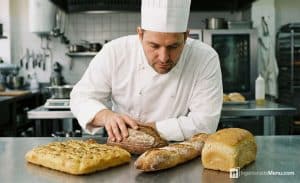 Tipos de pan en un restaurante