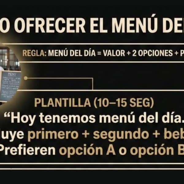Técnicas de venta: Cómo ofrecer el menú del día