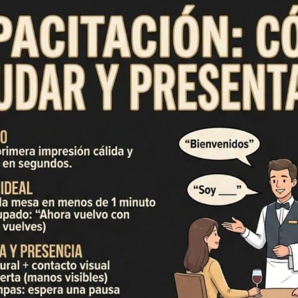 Cómo saludar y presentarte a los clientes en un restaurante