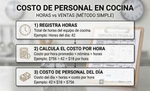 Cómo calcular el costo de personal en cocina de un restaurante