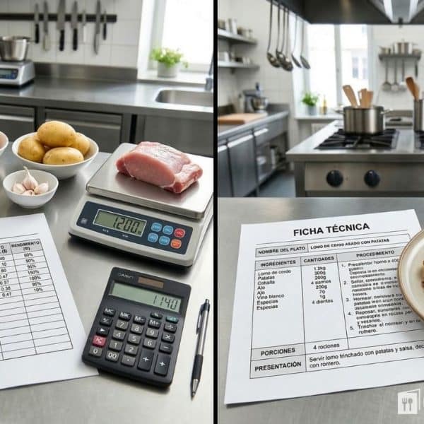 Diferencia entre escandallo y ficha técnica de cocina: cuándo usar cada uno