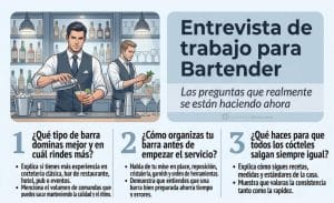 Preguntas y respuestas para entrevista de Bartender