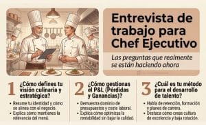 Preguntas y respuestas para entrevista de Chef Ejecutivo