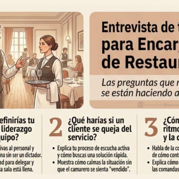 Preguntas y respuestas para entrevista de Encargado de Restaurante