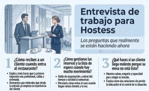 Preguntas y respuestas para entrevista de Hostess