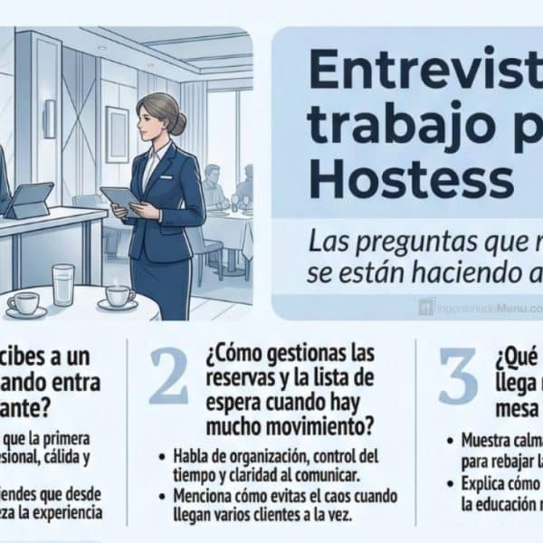 Preguntas y respuestas para entrevista de Hostess