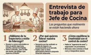 Preguntas y respuestas para entrevista de Jefe de Cocina