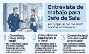 Preguntas y respuestas para entrevista de Jefe de Sala