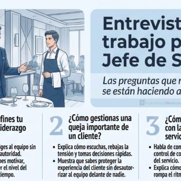 Preguntas y respuestas para entrevista de Jefe de Sala