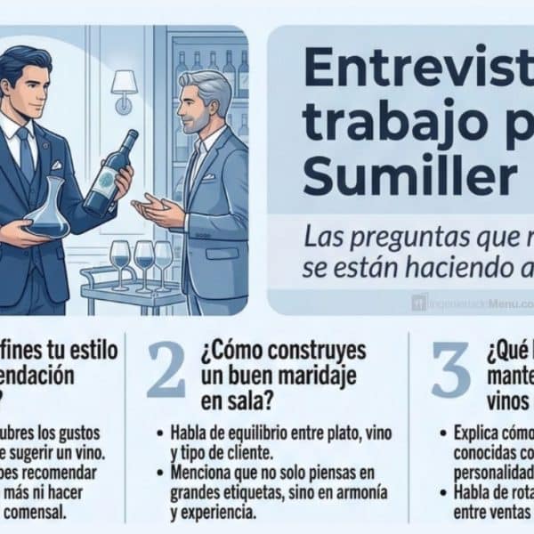 Preguntas y respuestas para entrevista de Sumiller