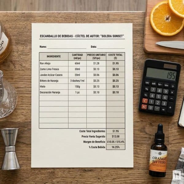 Escandallo de bebidas: cómo calcular el costo de cada bebida